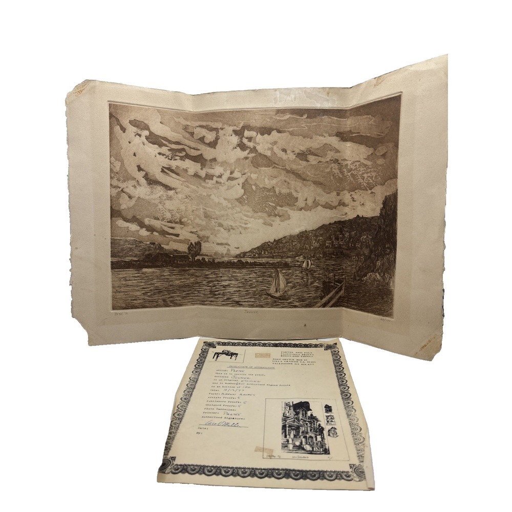 John Irwin Friedman Partee Jenner Etching 1977 Signed Original Print COA
